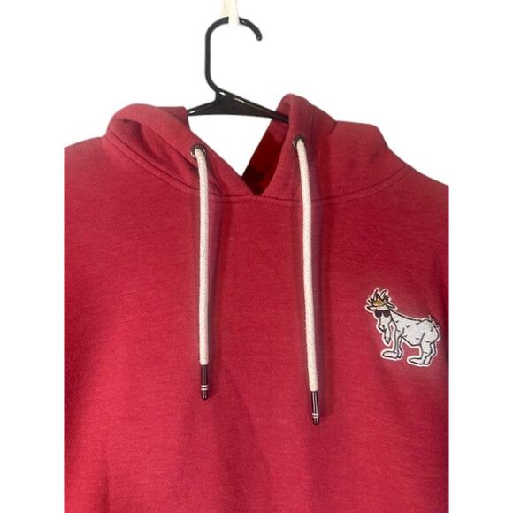 Goat USA Pink Kangaroo Pocket Logo Hooded Pullover Sweatshirt Women Sz M - Picture 6 of 8